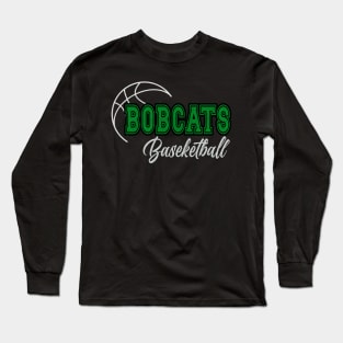 Classic Name Bobcats Vintage Styles Green Basketball Long Sleeve T-Shirt